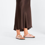 Load image into Gallery viewer, Women's Arizona Big Buckle Natural Leather Patent Soft Pink Medium/Narrow