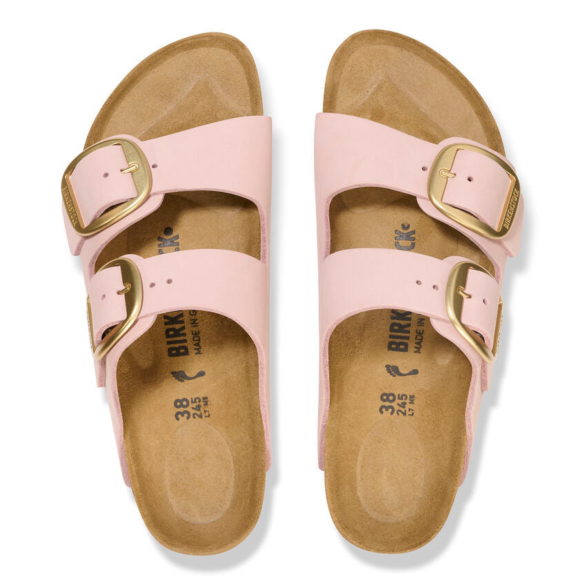 Women's Arizona Big Buckle Natural Leather Patent Soft Pink Medium/Narrow