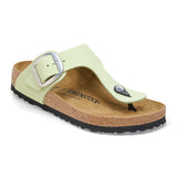 Load image into Gallery viewer, Women's Gizeh Big Buckle Nubuck Leather Faded Lime Regular/Wide
