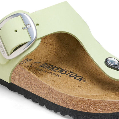 Women's Gizeh Big Buckle Nubuck Leather Faded Lime Regular/Wide