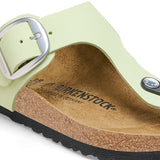 Load image into Gallery viewer, Women's Gizeh Big Buckle Nubuck Leather Faded Lime Regular/Wide