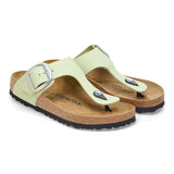 Load image into Gallery viewer, Women's Gizeh Big Buckle Nubuck Leather Faded Lime Regular/Wide