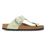 Load image into Gallery viewer, Women's Gizeh Big Buckle Nubuck Leather Faded Lime Regular/Wide