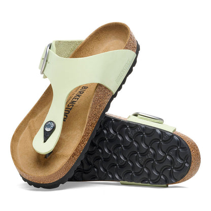 Women's Gizeh Big Buckle Nubuck Leather Faded Lime Regular/Wide