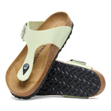 Load image into Gallery viewer, Women's Gizeh Big Buckle Nubuck Leather Faded Lime Regular/Wide