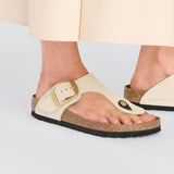 Load image into Gallery viewer, Women's Gizeh Big Buckle Nubuck Leather Ecru Regular/Wide