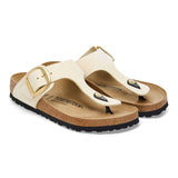 Load image into Gallery viewer, Women's Gizeh Big Buckle Nubuck Leather Ecru Regular/Wide