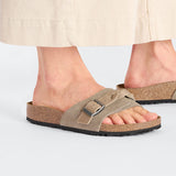 Load image into Gallery viewer, Women's Oita Braided Suede Leather Taupe Medium/Narrow