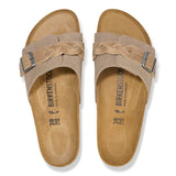 Load image into Gallery viewer, Women's Oita Braided Suede Leather Taupe Medium/Narrow