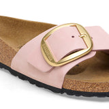 Load image into Gallery viewer, Unisex Madrid Big Buckle Natural Leather Patent  Soft Pink Medium/Narrow