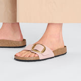 Load image into Gallery viewer, Unisex Madrid Big Buckle Natural Leather Patent  Soft Pink Medium/Narrow