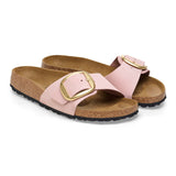 Load image into Gallery viewer, Unisex Madrid Big Buckle Natural Leather Patent  Soft Pink Medium/Narrow