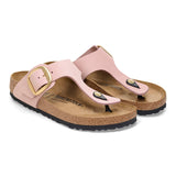 Load image into Gallery viewer, Women's Gizeh Big Buckle Nubuck Leather Soft Pink Regular/Wide