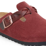 Load image into Gallery viewer, Women's Boston Braided Suede Leather Zinfandel Medium/Narrow
