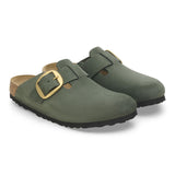 Load image into Gallery viewer, Women's Boston Big Buckle Nubuck Leather Thyme Medium/Narrow