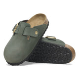 Load image into Gallery viewer, Women's Boston Big Buckle Nubuck Leather Thyme Medium/Narrow