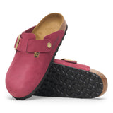 Load image into Gallery viewer, Women's Boston Big Buckle Nubuck Leather Berry Crush Medium/Narrow