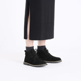 Load image into Gallery viewer, Uppsala Mid Shearling Suede Leather Regular/Wide Black