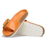 Load image into Gallery viewer, Women's Madrid Big Buckle Natural Leather Patent High-Shine Kurkuma