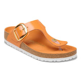 Load image into Gallery viewer, Women's Gizeh Big Buckle Natural Leather Patent High-Shine Kurkuma