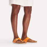 Load image into Gallery viewer, Women's Gizeh Big Buckle Natural Leather Patent High-Shine Kurkuma