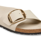 Load image into Gallery viewer, Women's Madrid Big Buckle Natural Leather Patent High-Shine Oyster Medium/Narrow