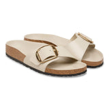 Load image into Gallery viewer, Women's Madrid Big Buckle Natural Leather Patent High-Shine Oyster Medium/Narrow