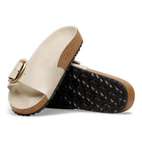 Load image into Gallery viewer, Women's Madrid Big Buckle Natural Leather Patent High-Shine Oyster Medium/Narrow