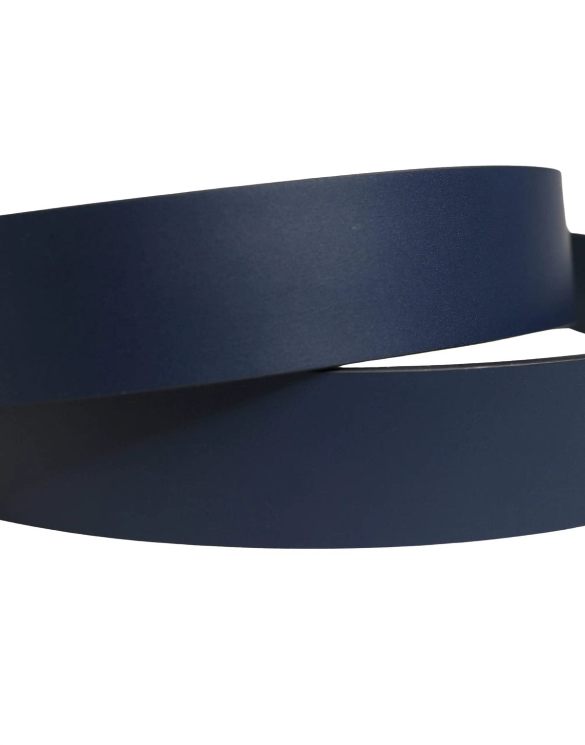 Dolce & Gabbana Blue Leather Logo Metal Buckle Men Belt