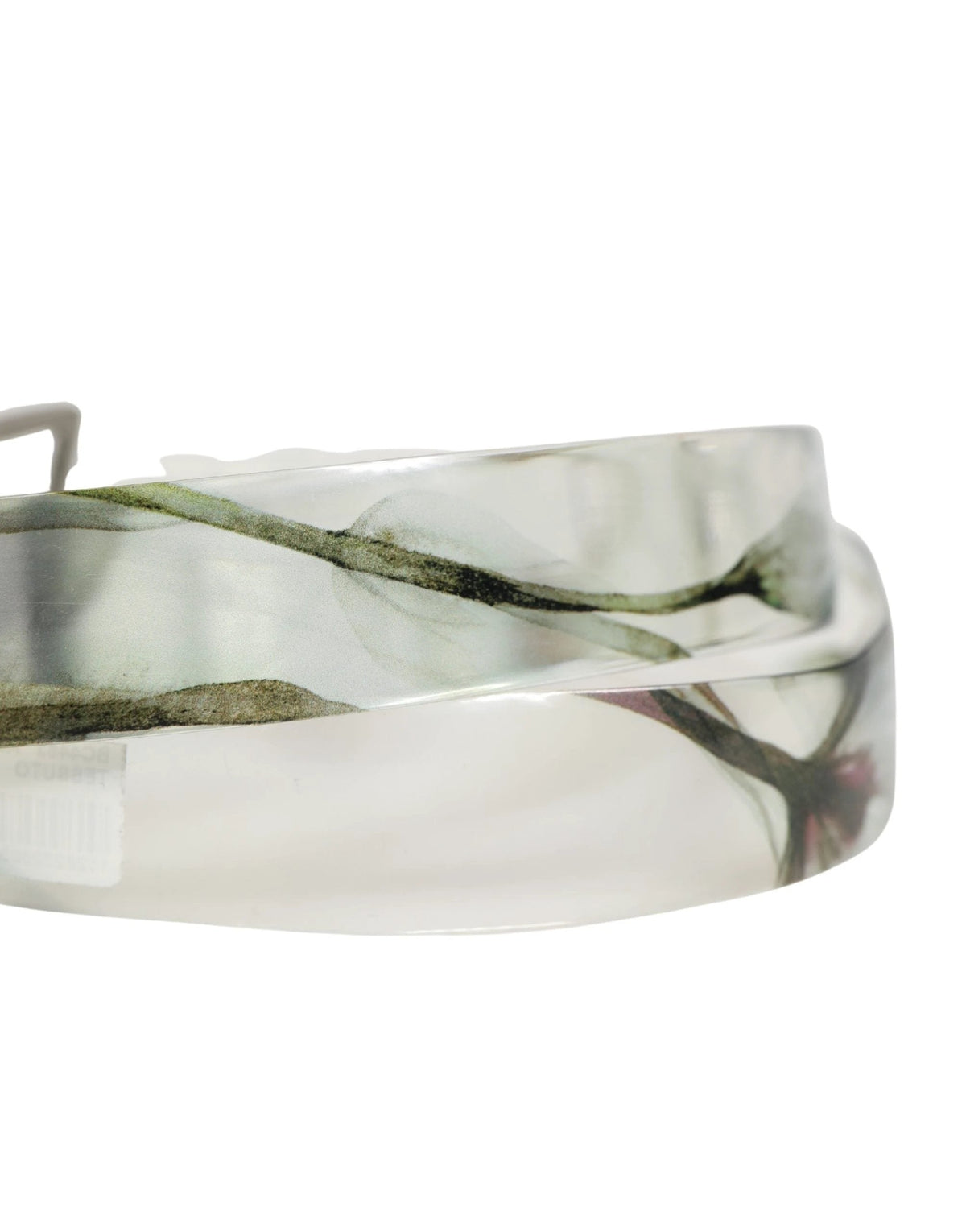 Dolce & Gabbana Men White Floral PVC Silver Metal Buckle Belt