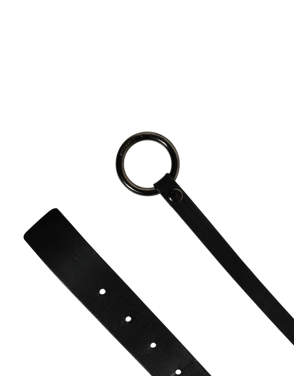 Dolce & Gabbana Men Black Calfskin Leather Metal Buckle Belt