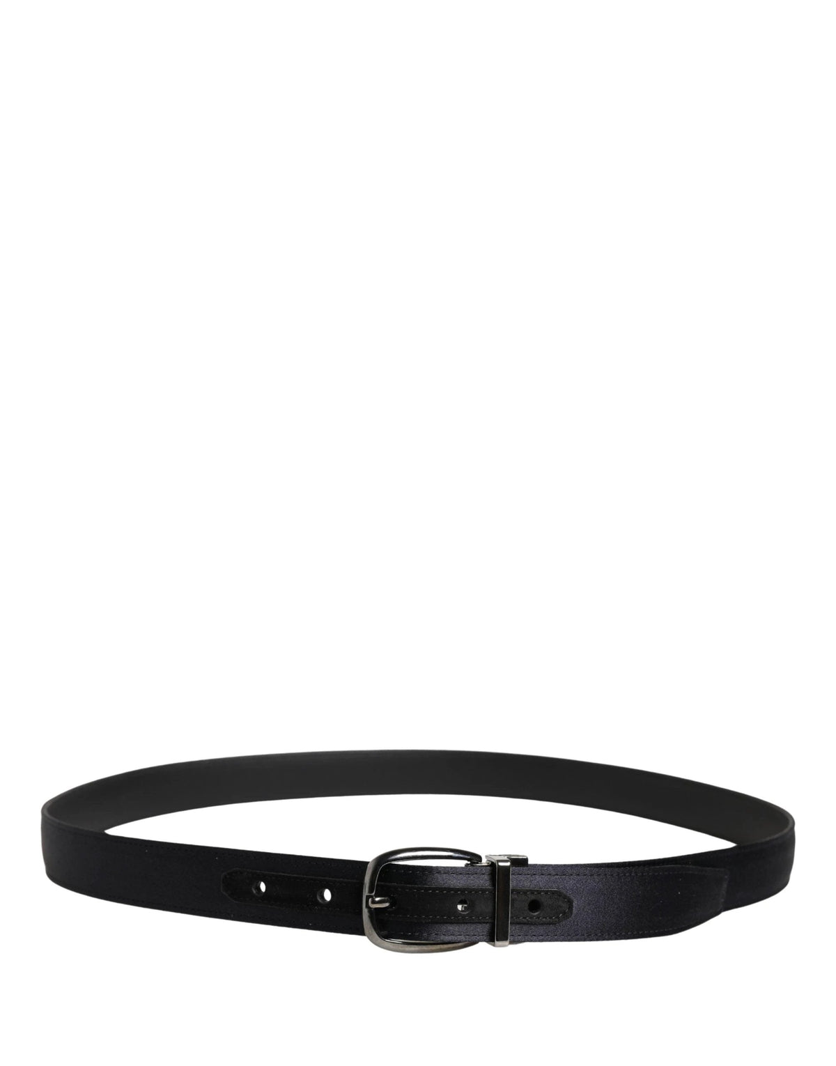 Dolce & Gabbana Men Black Classic Viscose Metal Buckle Belt