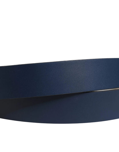 Dolce & Gabbana Men Blue Calf Leather Logo Metal Buckle Belt