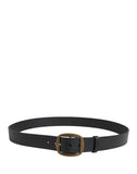Load image into Gallery viewer, Dolce &amp; Gabbana Men Black Classic Leather Metal Buckle Belt