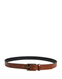 Load image into Gallery viewer, Dolce &amp; Gabbana Men Brown Leather Classic Metal Buckle Belt