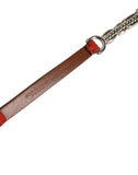 Load image into Gallery viewer, Dolce &amp; Gabbana Red Velvet Crystals Chain Embellished Belt