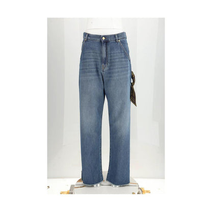 Darkpark Blue Cotton Relaxed Fit Jeans