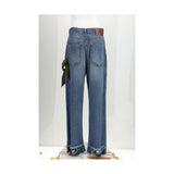 Load image into Gallery viewer, Darkpark Blue Cotton Relaxed Fit Jeans