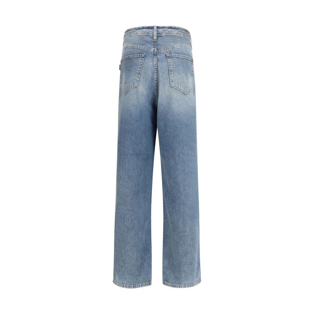 Haikure Blue Cotton Relaxed Fit Jeans