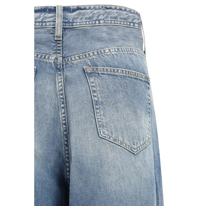 Haikure Blue Cotton Relaxed Fit Jeans