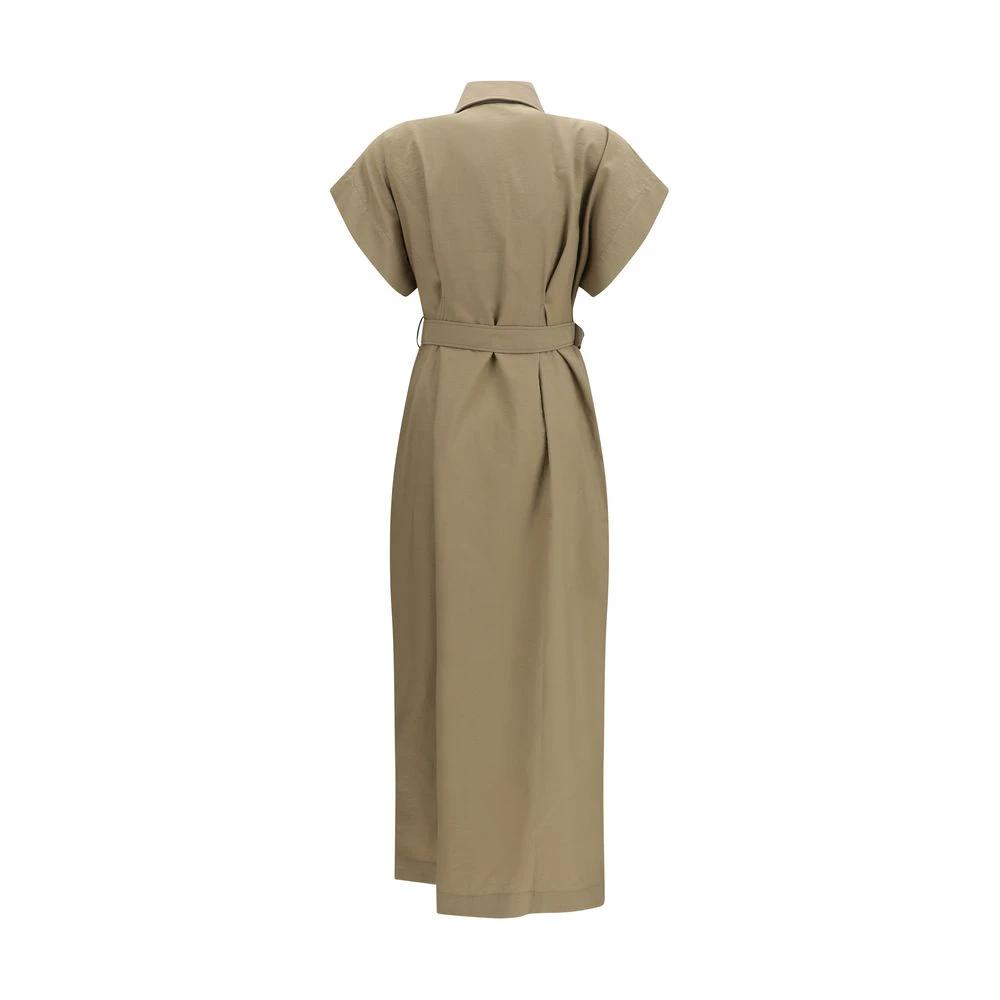 Brunello Cucinelli Beige Cotton Casual Dress