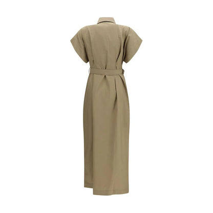 Brunello Cucinelli Beige Cotton Casual Dress