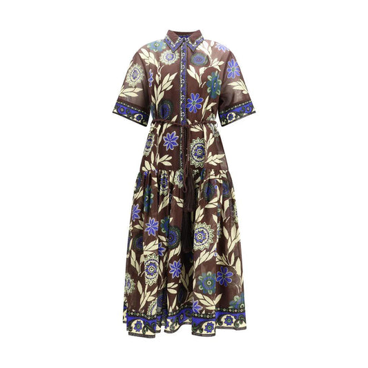 Alemais Brown Cotton Casual Dress