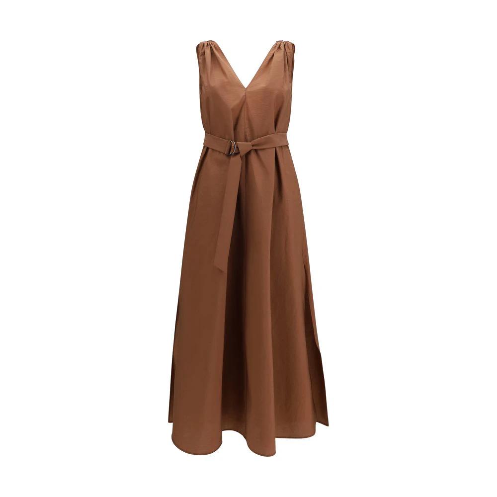 Brunello Cucinelli Brown Polyamide Casual Dress