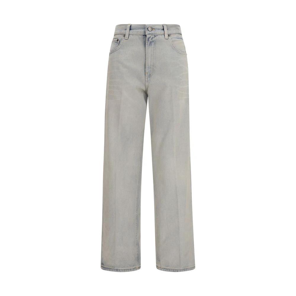 Haikure Blue Cotton Relaxed Fit Jeans