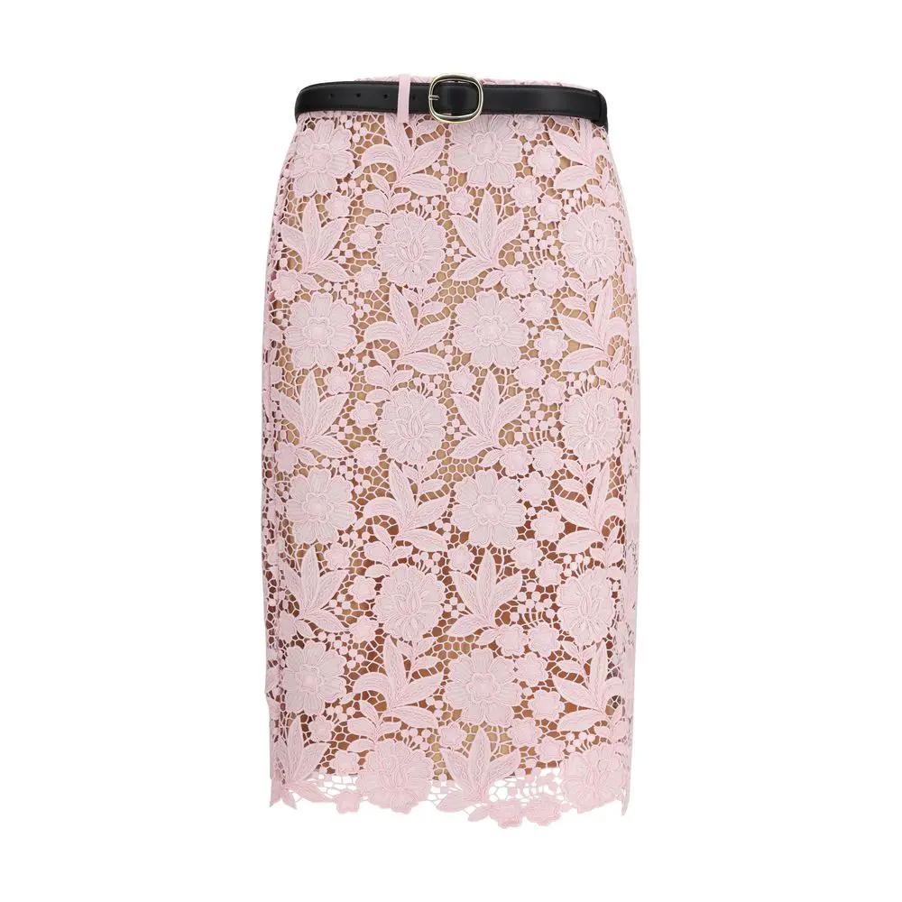 Self-Portrait Multicolor Polyester Midi Skirt