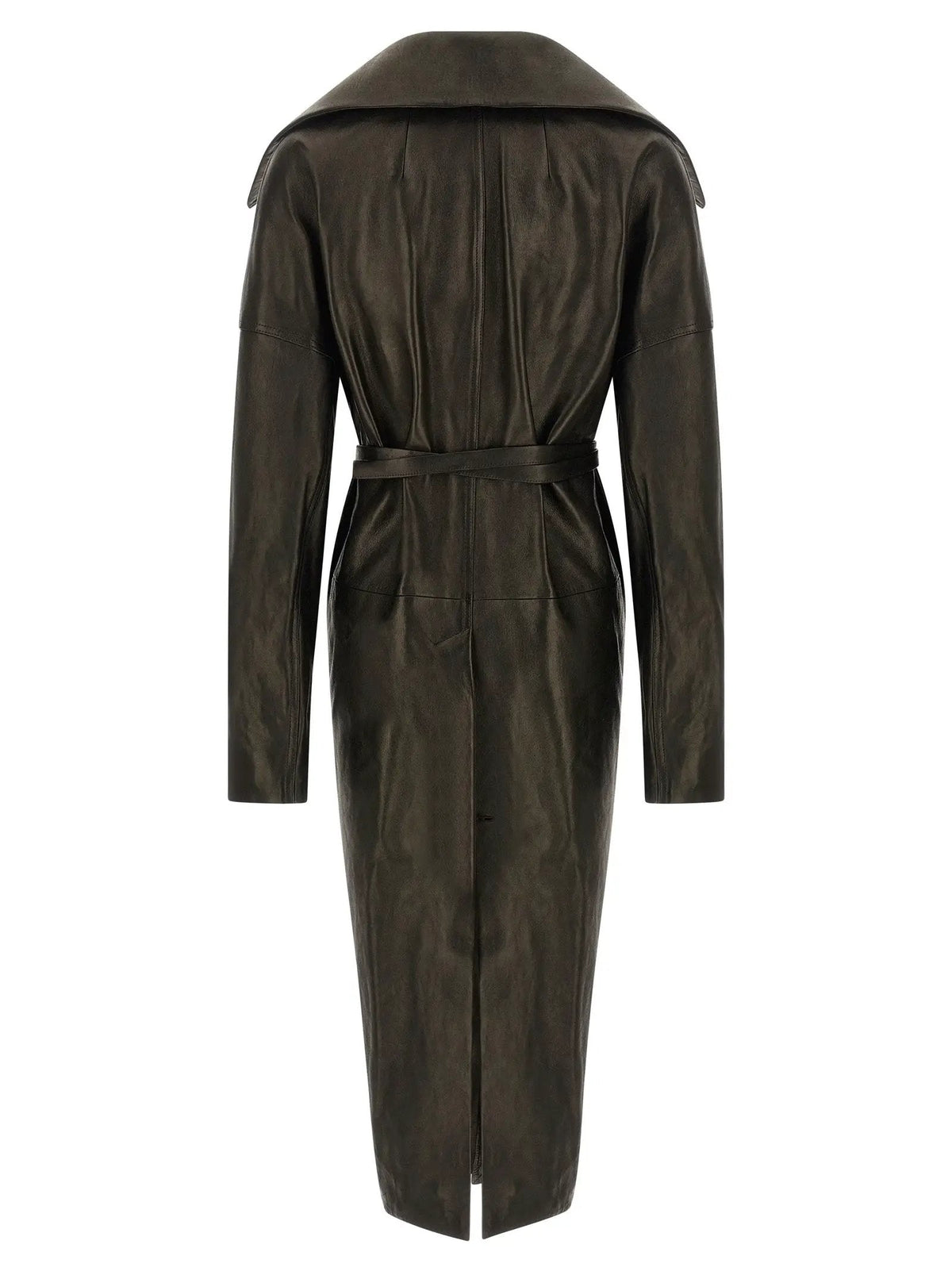 Rick Owens Black Lamb Leather Coat