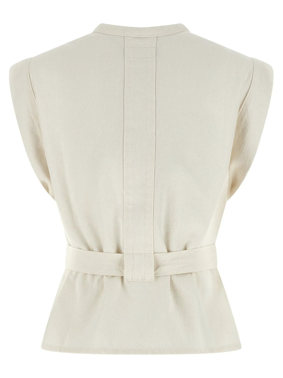 Lemaire White Cotton Sleeveless Jacket