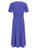 Load image into Gallery viewer, Carolina Herrera Blue Polyester Midi Dress