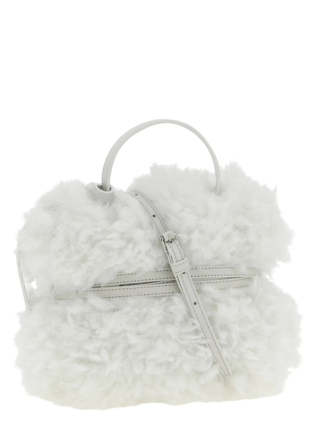 Moschino White Leather Handbag